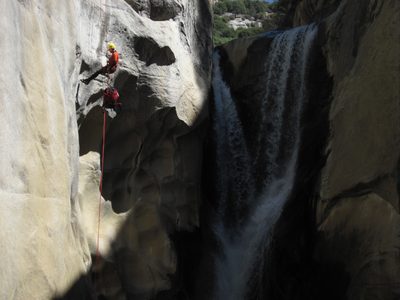 John rappelling the Big Kahuna.