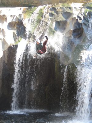 And goes feet over head off the end!