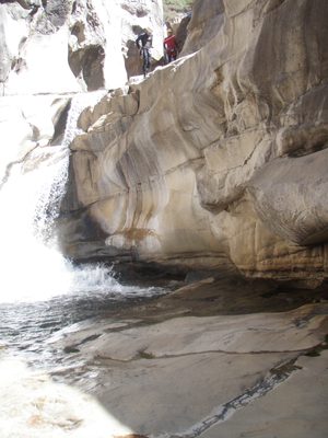 Colin gets ready to jump the twenty footer below the Big...
