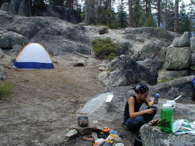 Our awesome campsite.