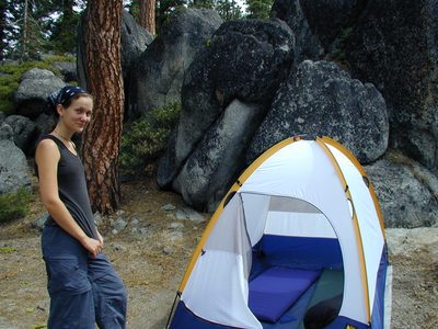 Wow, the tent looked so shiny and white and clean back then.