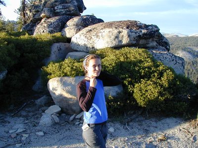 Rachel, near our campsite on the second night.