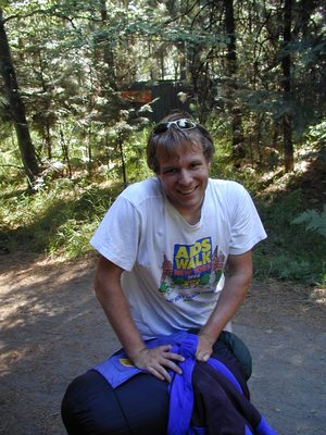 At the road, back on the valley floor of Yosemite.