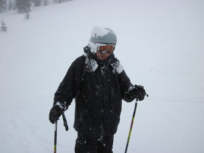 Classmate John Huang took a tumble down the hill.