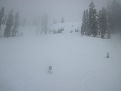 Here is the hill we skied down. It was actually 30-35...