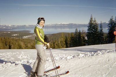 Rachel & Lake Tahoe, as viewed from the top of the...