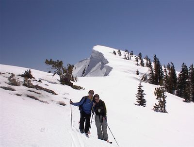 John and Rachel below cornice.