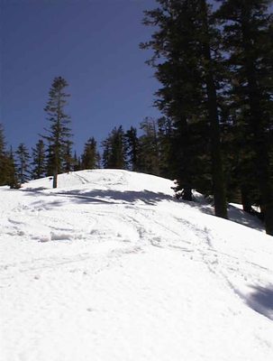 Our tracks on the approach to Five Lakes.