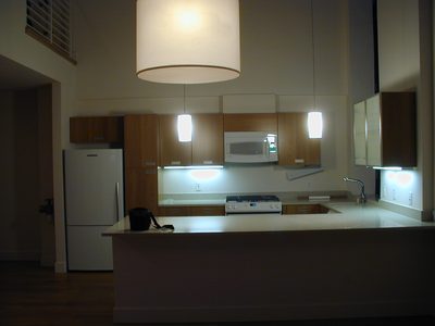 Kitchen as viewed from breakfast area.  Built in gas...