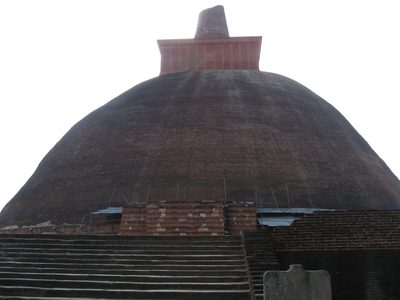 A giant stupa at Anuradhapura.