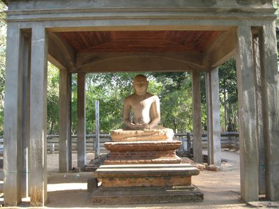 Ancient Buddha statue at Anuradhapura.