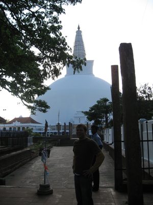 John in front of one of the larger stupas.  These entire...