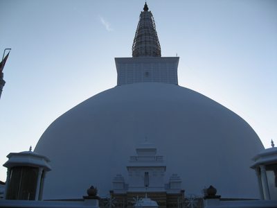 The Ruwanwelisaya stupa at Anuradhapura.