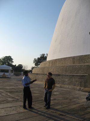 John asks some questions of our guide.