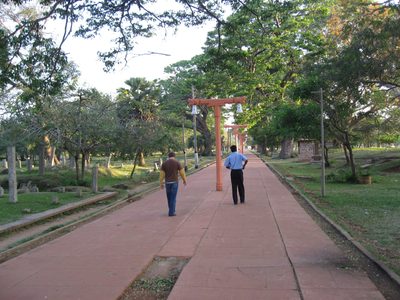 John walking around without shoes on in rural Sri Lanka....