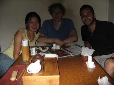 Wei Trevor and Jamie at Tea Chapter in Singapore for a...