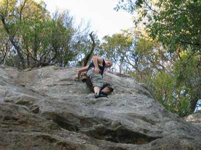 Catherine on a slightly easier route.