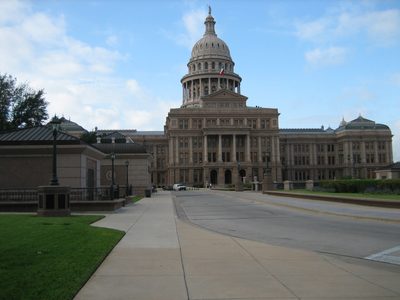 The Texas State Capitol.  In the foreground is the...