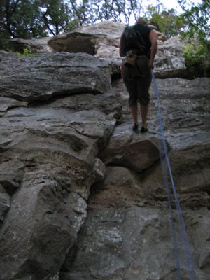 Almost at the bottom (my feet are on the edge of the...