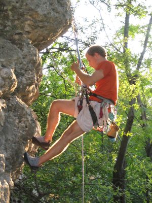 ... then letting the rope do all the work.