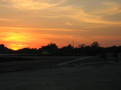 Beautiful Texas sunset on the drive from Georgetown to...