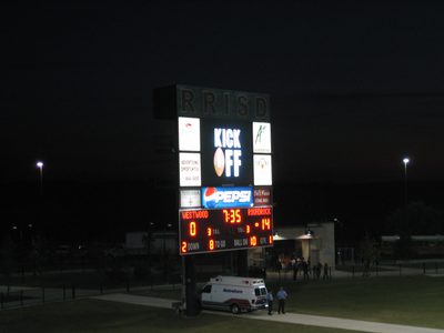 JUMBOTRON!!!  Complete with animation for kick off,...