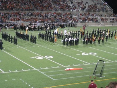 The band on the field.  Not sure if the formation was...