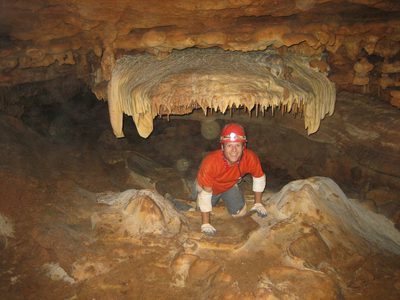 John in the dragon's mouth.