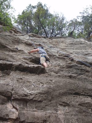 Jay climbing at the Barton Springs Green Belt.  This is...