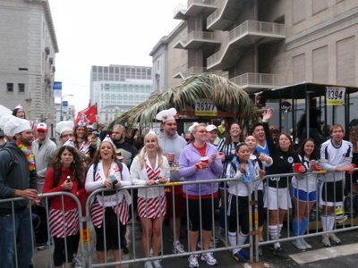 Behind the gates wait the floats, which have in recent...