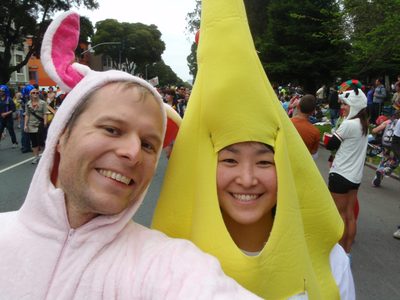 Trix Bunny and Banana.