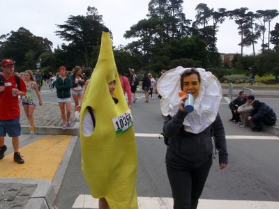 Laura, the fried egg, and the banana.