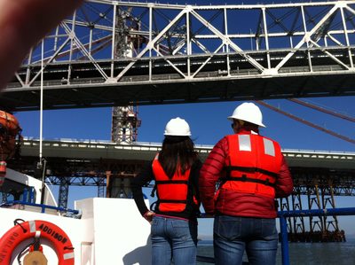 Catherine and Tour Guide Carol inspect the SAS of the...