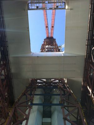 Looking at the main tower from water level. Sort of...