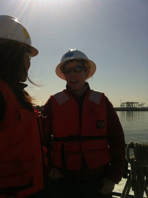 Catherine talking with Tour Guide Carol.