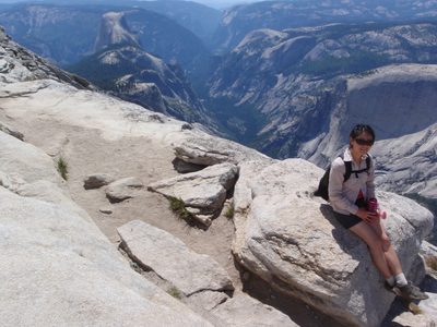 Monica and Half Dome, showing Yosemite Valley a bit better.
