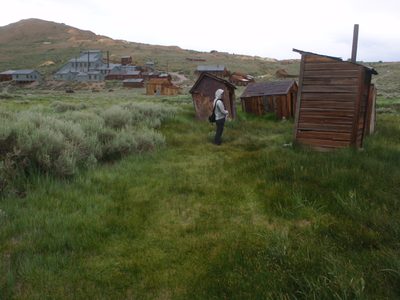 Monica trying to figure out which outhouse was actually...