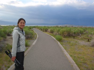 Monica at Mono Lake for sunset.