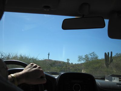 Cactus or cross or cell phone tower?