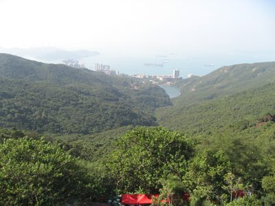Looking south from The Peak towards Stanley on the south...