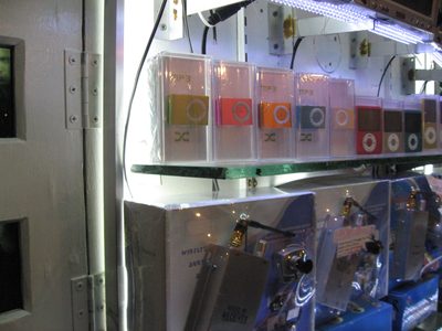 Fake ipods for sale at the night market in Mong Kok (in Kowloon).