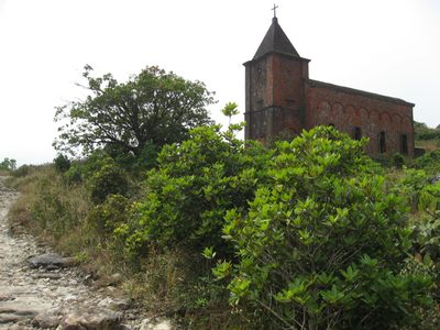 Catholic church at Bokor Hill, where the Khmer Rouge...