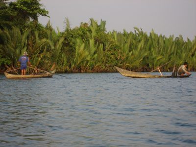 A change of scenery:  a boat trip down the  Kampot River...