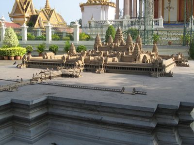 The Royal Palace included a scaled replica of Angkor...