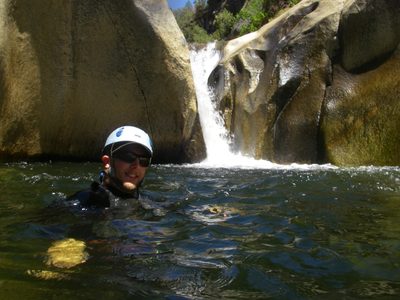Mike, hanging out below one of the many water slides in...