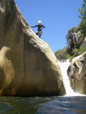 John, right before jumping.
