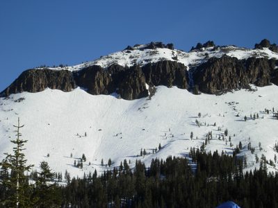 Castle Peak, looming imposingly to the north.