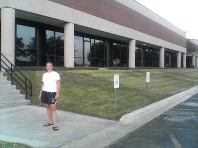 Catherine in front of Innotech.