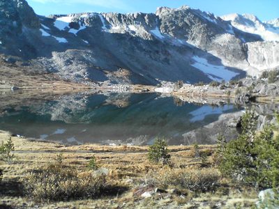 One of the many (nameless to me) alpine lakes and carns...