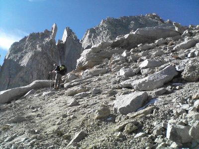 Tom nearing the terminus of the glacier.